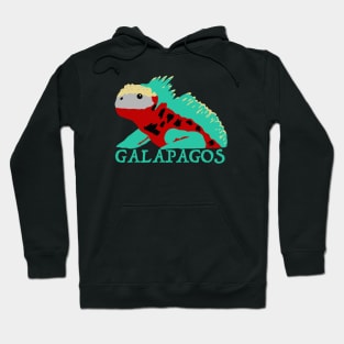 Galapagos Marine Christmas Iguana Hoodie